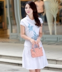 Cheongsam Set Dress Import DS4145 White