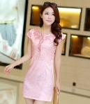 Cheongsam Dress Import DS4148 Pink