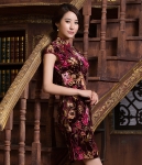 Vintage Cheongsam Import DS4150 Maroon