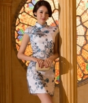 Elegant Cheongsam Import DS4153 White