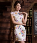 Elegant Cheongsam Import DS4154 White