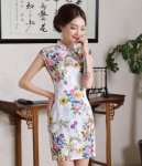 Jacquard Cheongsam Import DS4164 White