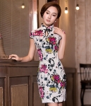 Elegant Cheongsam Import DS4165 White