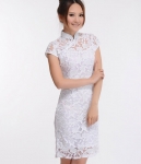 Lace Cheongsam Import DS4171 White