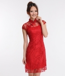 Lace Cheongsam Import DS4175 Red