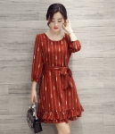 High Quality Chiffon Dress DS4180 Red