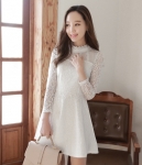 Korea Princess Dress Import DS4195 White