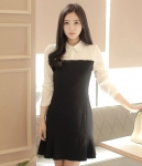 Korea Cute Collar Dress Import DS4198 Black