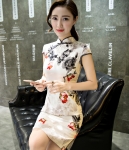 Vintage Silk Cheongsam Import DS4213 White