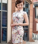 Ethnic Silk Cheongsam Import DS4229 Gold