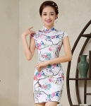 Jacuard Cheongsam Import DS4244 White