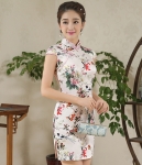 Jacquard Cheongsam Import DS4245 White