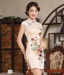 Retro Silk Cheongsam Import DS4259 Gold