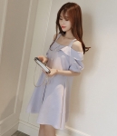 Cotton Sabrina Dress Import DS4291 Blue