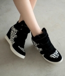 Black Leopard White Import Shoes