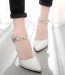 Silver Korea High Heel Party Shoes