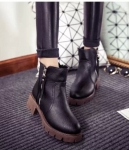 Black Singel Lane Martin Boots