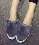 Gray Rabbit Ear Casual Shoes