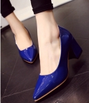 Blue Korean Pointed Shoes