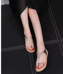 Black Rhinestone Sandal Import