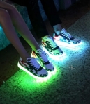 Blue and White LED Shoes - Unisex Adult