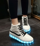 White Colorful LED Shoes - Unisex Adult