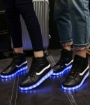 Black Colorful LED Shoes - Unisex Adult