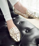 Gold Casual Retro Shoes