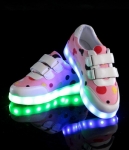 Pink Colorful Led Strap Shoes - Kids