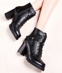 Black Bikers Strap Boots Moolecole Original