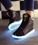 Black Luminous LED Shoes - Unisex Adult