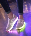 White Sport LED Shoes - Unisex Adult