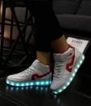 Red High Strap Led Shoes - Unisex Adult