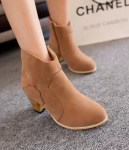 Brown Casual Suede Boots Import