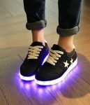 Black Star Casual Sport LED Shoes - Unisex Adult