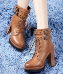 Brown Biker High Heel Boots GuciHeaven Original