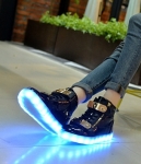 Black Naruto Style Led Boots - Unisex Adult