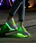 Green Flower Luminous LED Shoes - Female