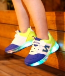 Blue Sport Rainbow LED Shoes - Kids