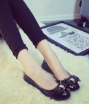 Black Korean Flat Shoes Import