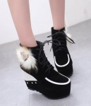 White Wedges High Heel Boots Import