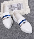 White Casual Flat Shoes Import