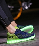 Blue & Green Casual Sport LED shoes - Unisex Adult