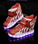 Red Blazing Fire Sport LED Shoes - Kids