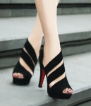 Black High Heel Party Shoes Import