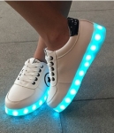 Black Casual Star LED Shoes Import - Unisex Adult