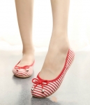 Red Retro Casual Shoes Import