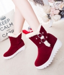 Red Suede Fashion Boots Import