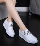 White Casual Low Heel Shoes Import