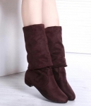 Brown Suede High Boots Import